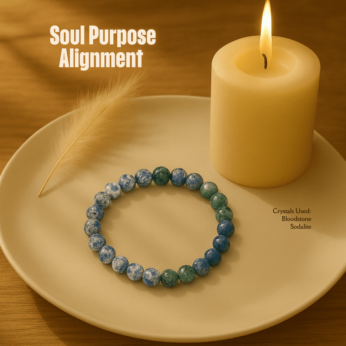 Soul Alignment Bracelet (8mm) spiritual healing bracelet tarot numerology soulmate guidance - Soulmate Tarot