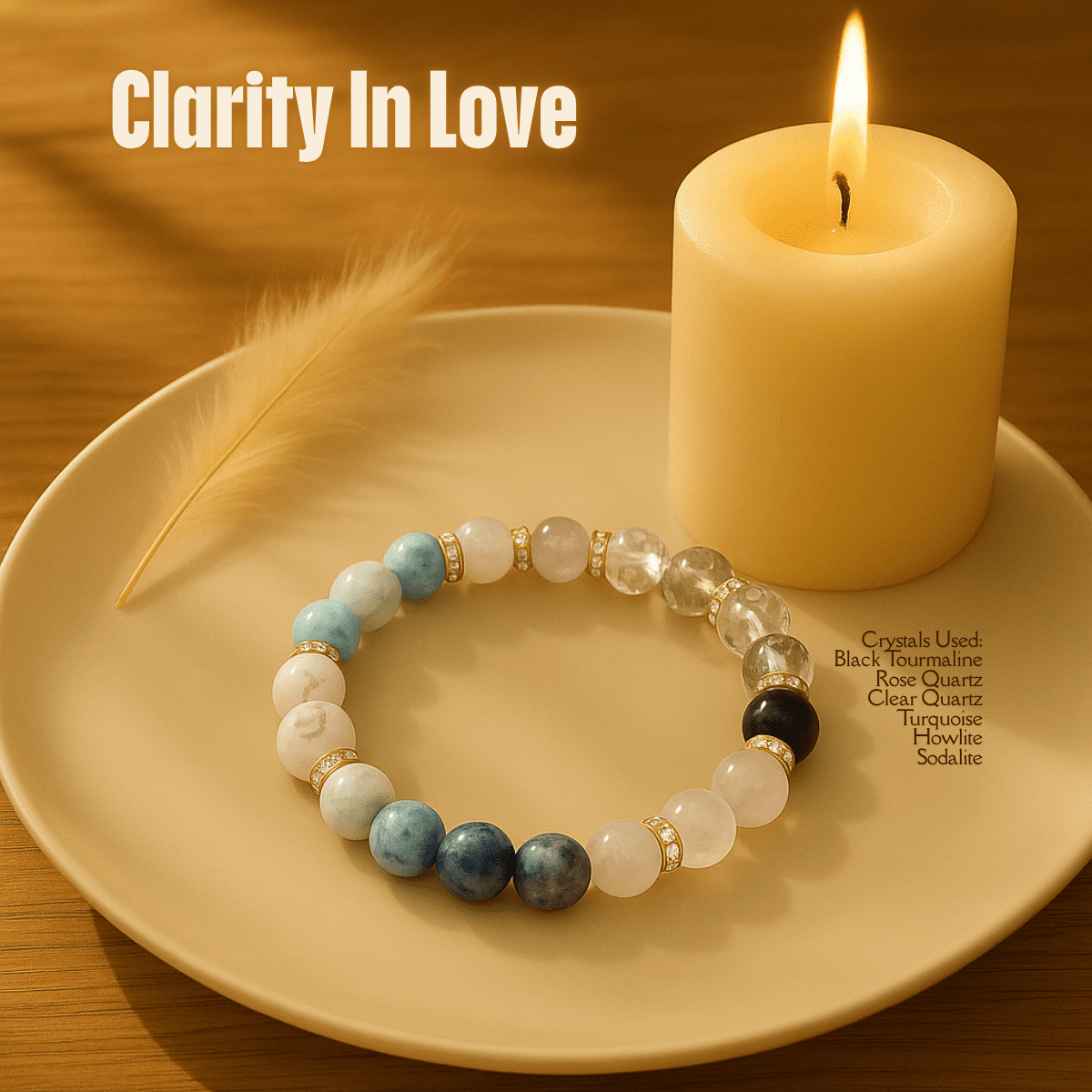Clarity in Love Bracelet spiritual healing bracelet tarot numerology soulmate guidance - Soulmate Tarot