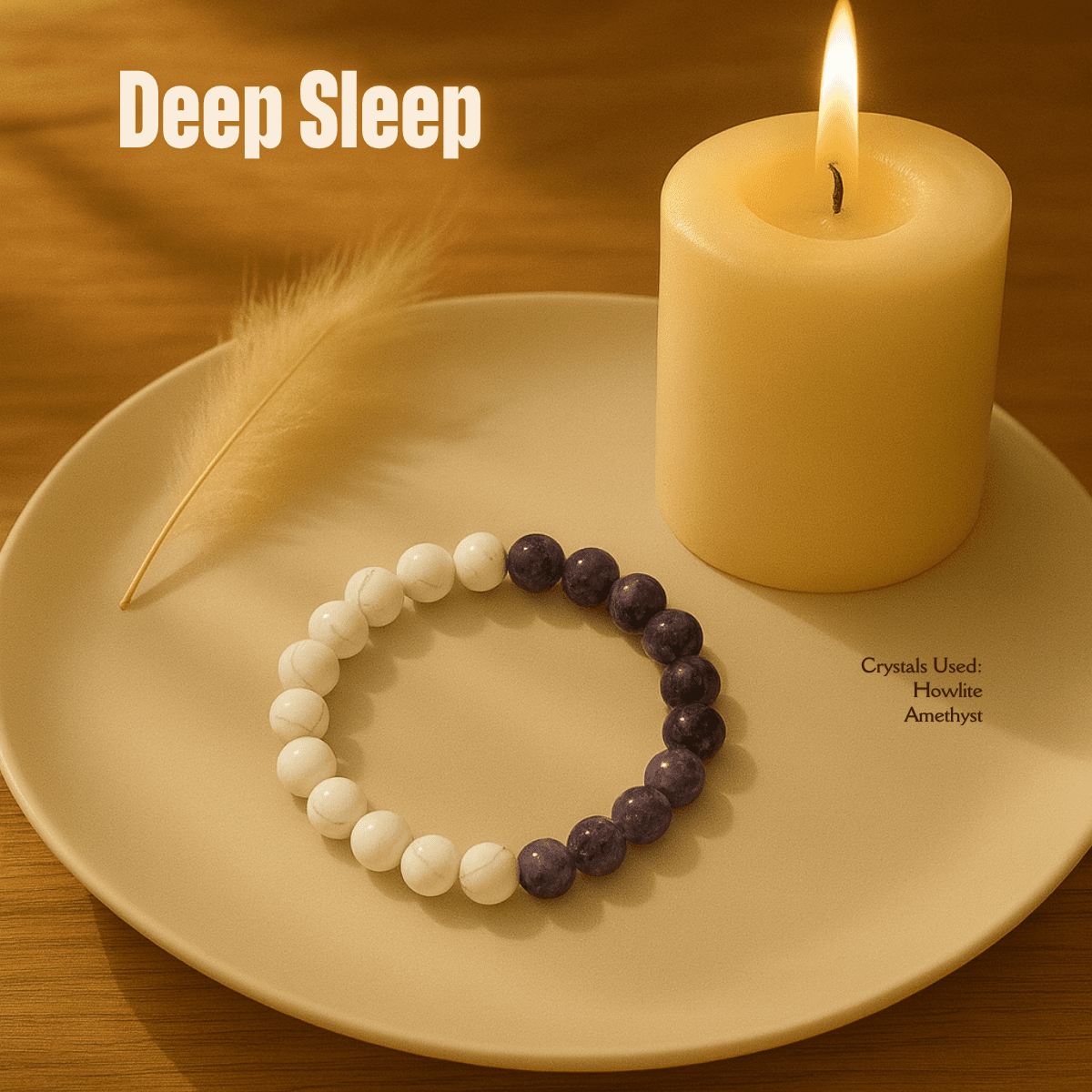 Deep Sleep Bracelet (8mm) spiritual healing bracelet tarot numerology soulmate guidance - Soulmate Tarot