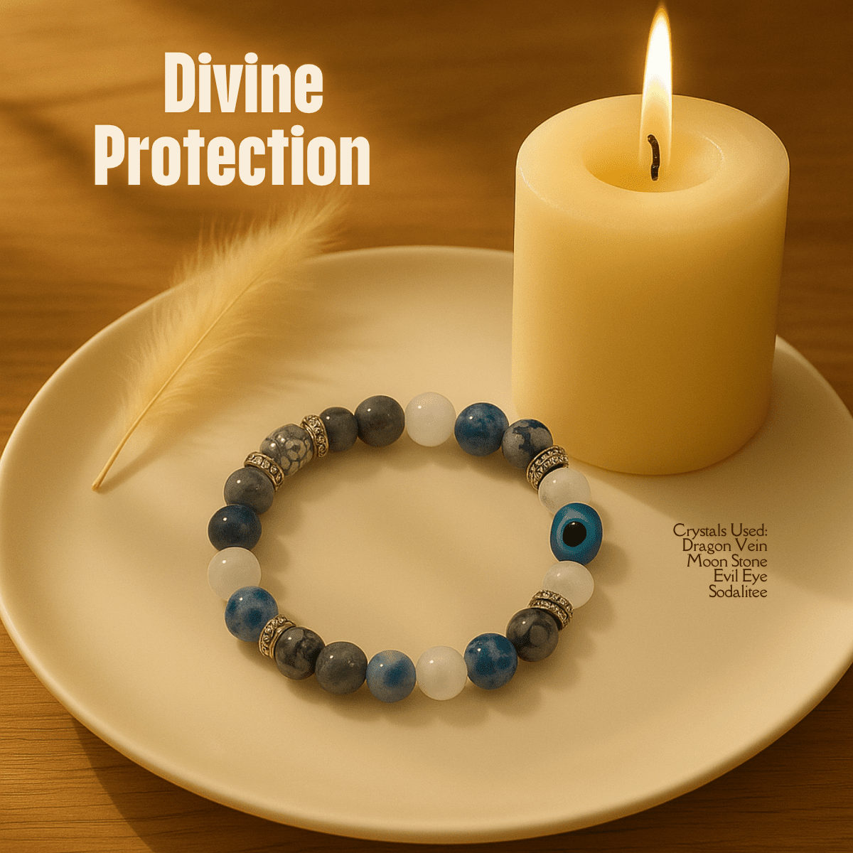 Divine Protection Bracelet spiritual healing bracelet tarot numerology soulmate guidance - Soulmate Tarot