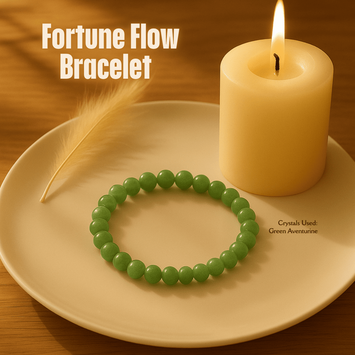 Fortune Flow Bracelet (8mm) spiritual healing bracelet tarot numerology soulmate guidance - Soulmate Tarot