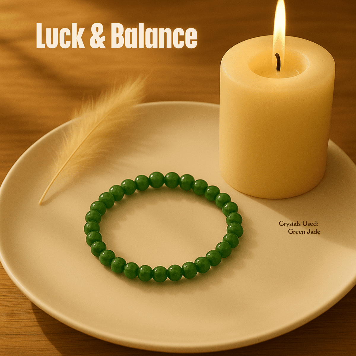 Luck & Balance Bracelet (8mm) spiritual healing bracelet tarot numerology soulmate guidance - Soulmate Tarot