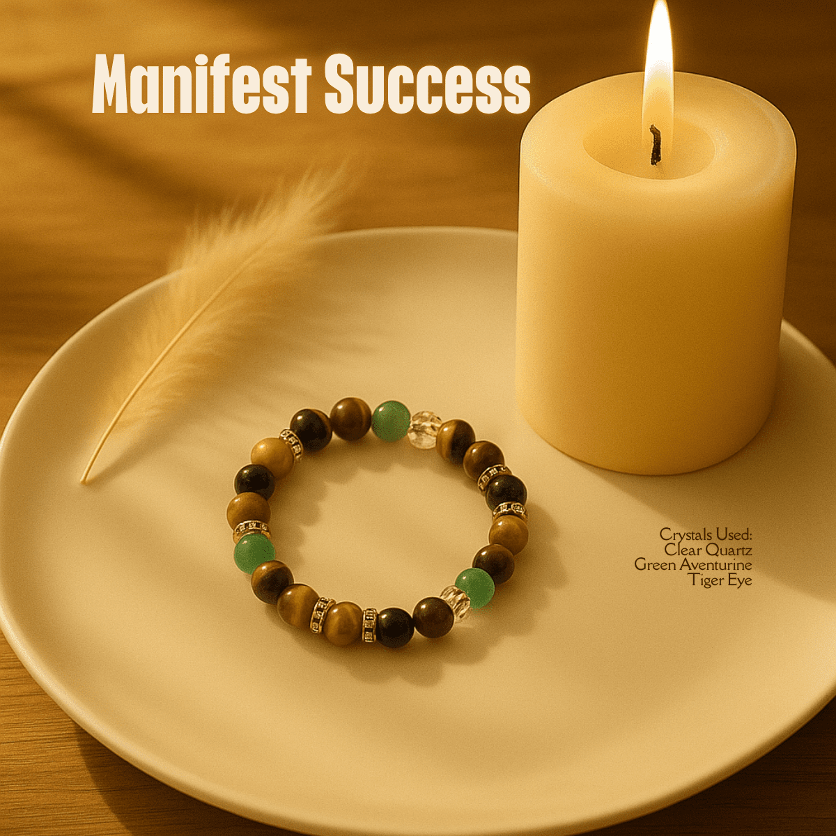 Manifest Success Bracelet spiritual healing bracelet tarot numerology soulmate guidance - Soulmate Tarot