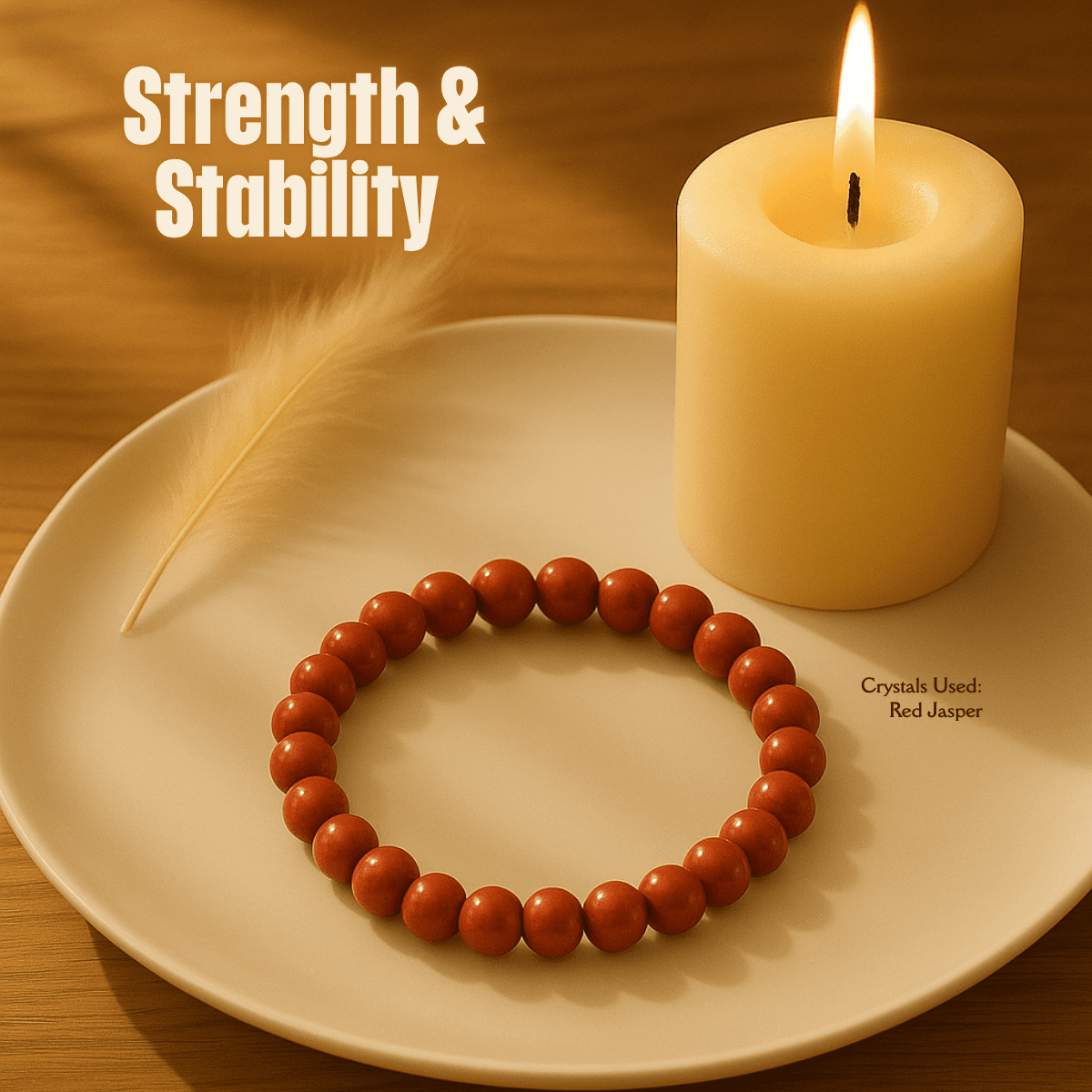 Strength & Stability Bracelet (8mm) spiritual healing bracelet tarot numerology soulmate guidance - Soulmate Tarot